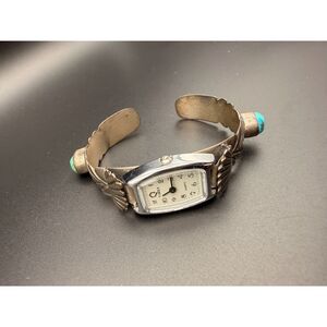 Vintage Sterling Silver/Turquoise Cuff Bracelet - Women's